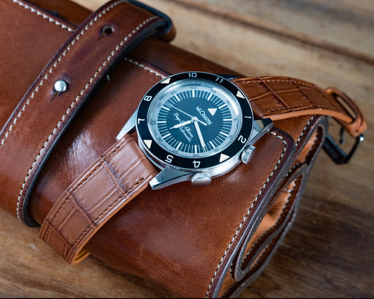 Watch Bands alligator gold square scales