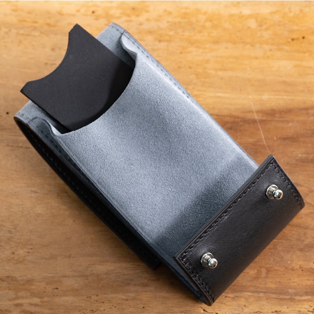 Etui une montre veau sellier noir (variante couleur intérieur ) - Atelier romane