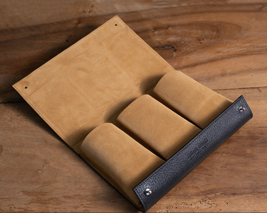 Pochette 3 Montres grained pigskin