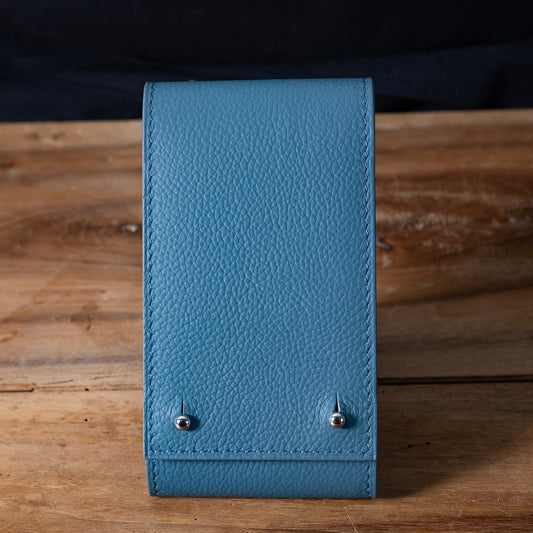 Etui une montre cuir grainé gris