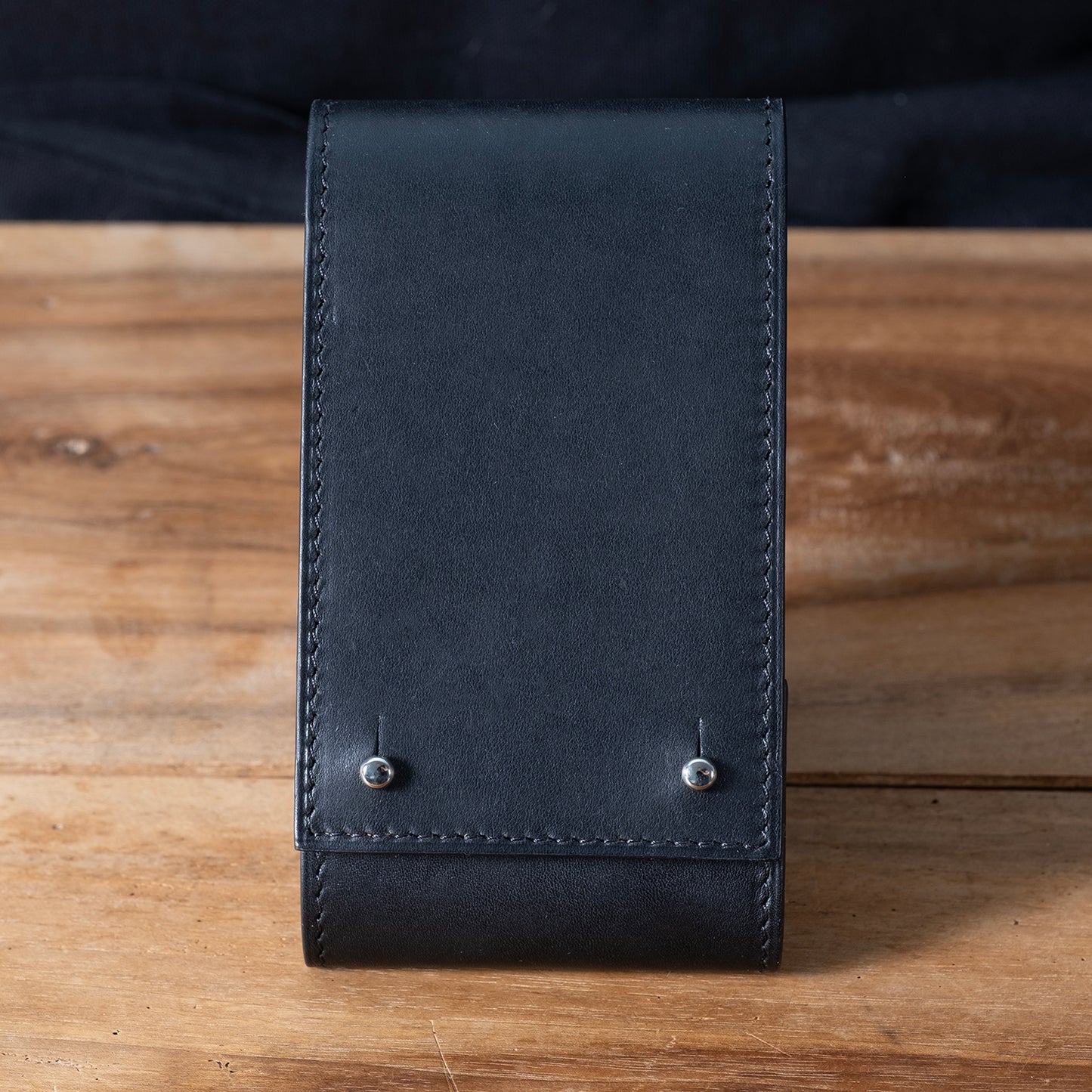 Etui une montre veau sellier noir (variante couleur intérieur )