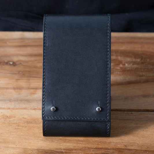 Etui une montre veau sellier noir (variante couleur intérieur )