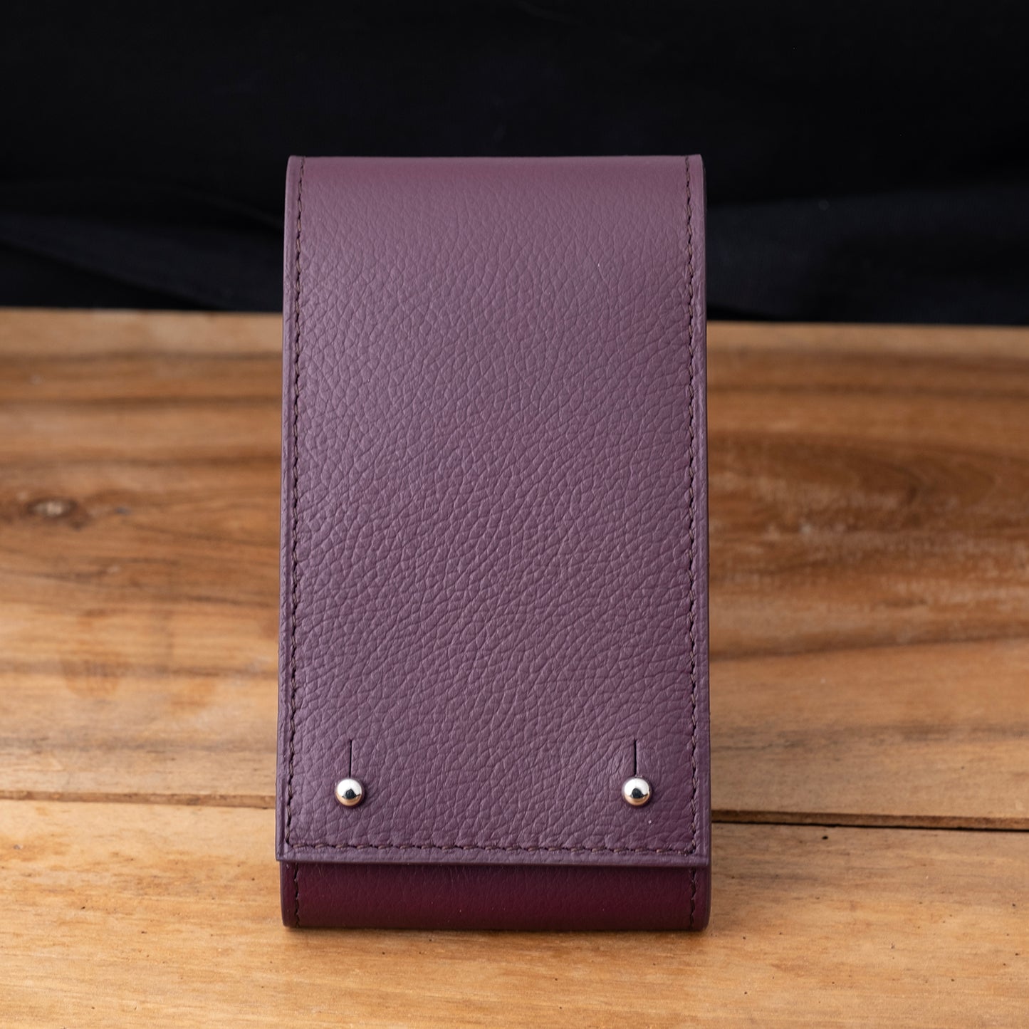 Etui une montre veau grainé bordeaux