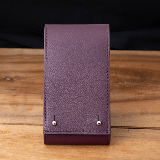 Etui une montre veau grainé bordeaux