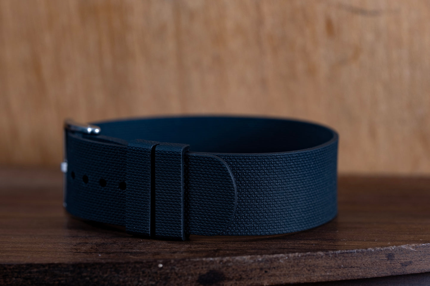 Watch Strap One piece fkm rubber Black