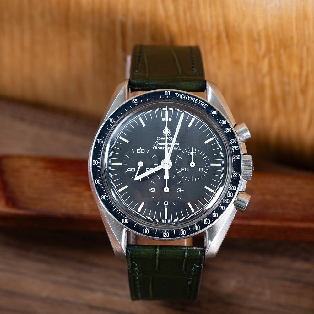 Bracelet alligator vert anglais écailles carrées