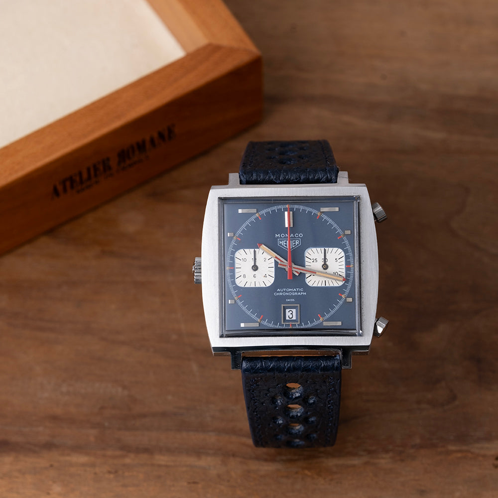 Watch Strap Pigskin midnight blue