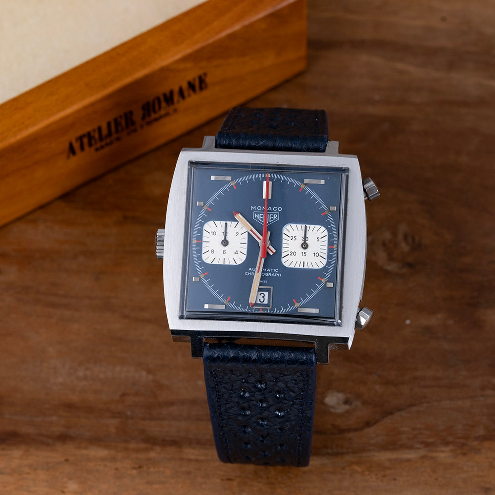 Watch Strap Pigskin midnight blue