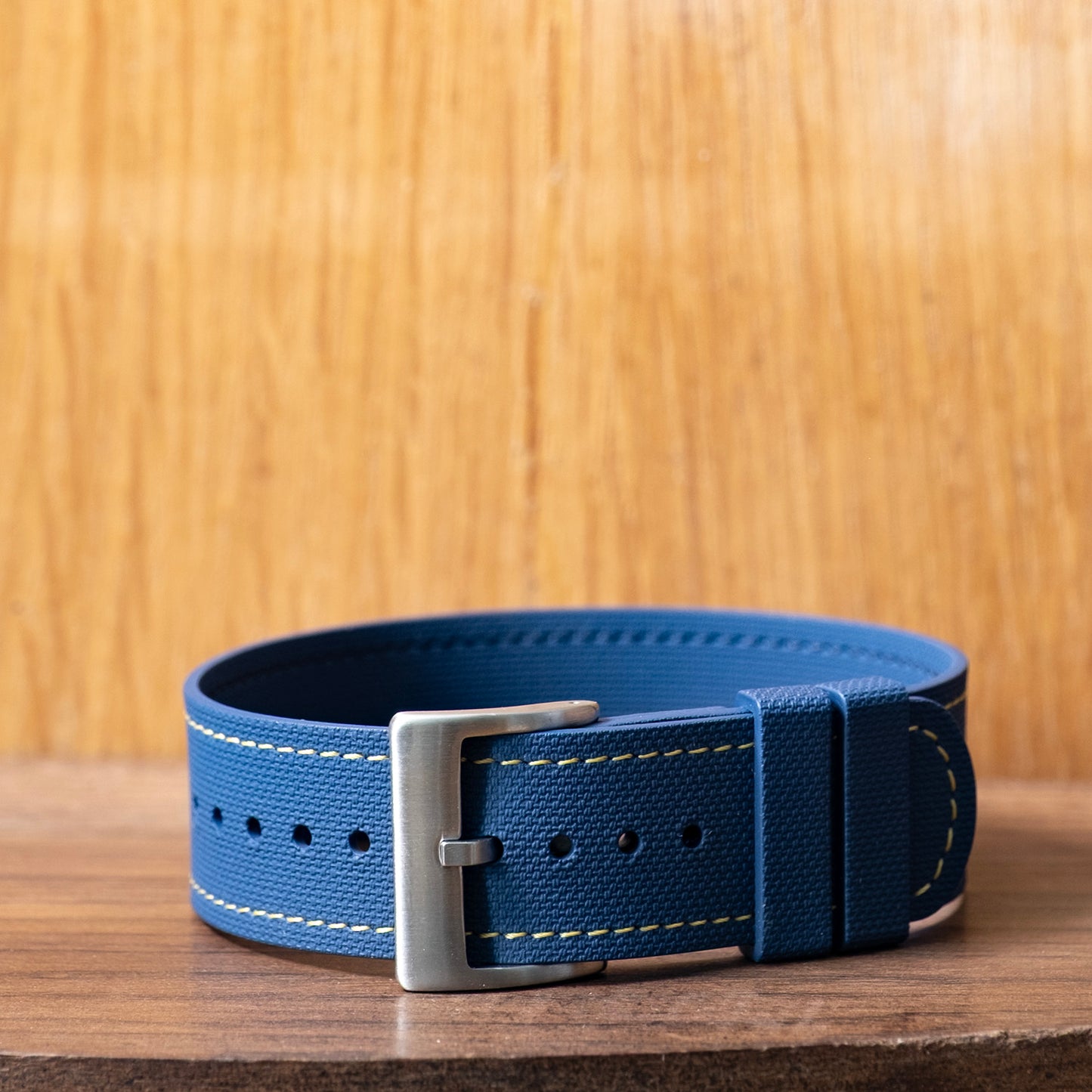 Watch Strap One piece fkm rubber blue couture yellow