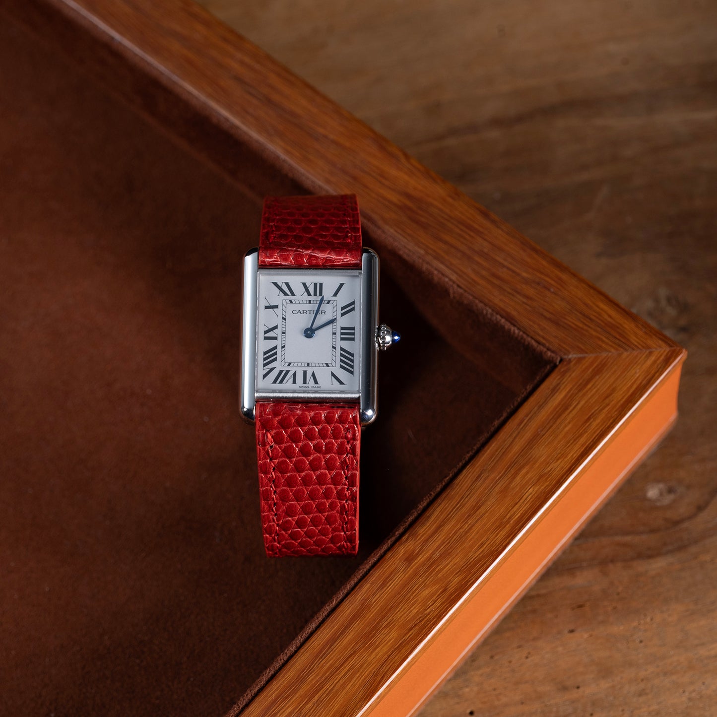 Bracelet lézard rouge