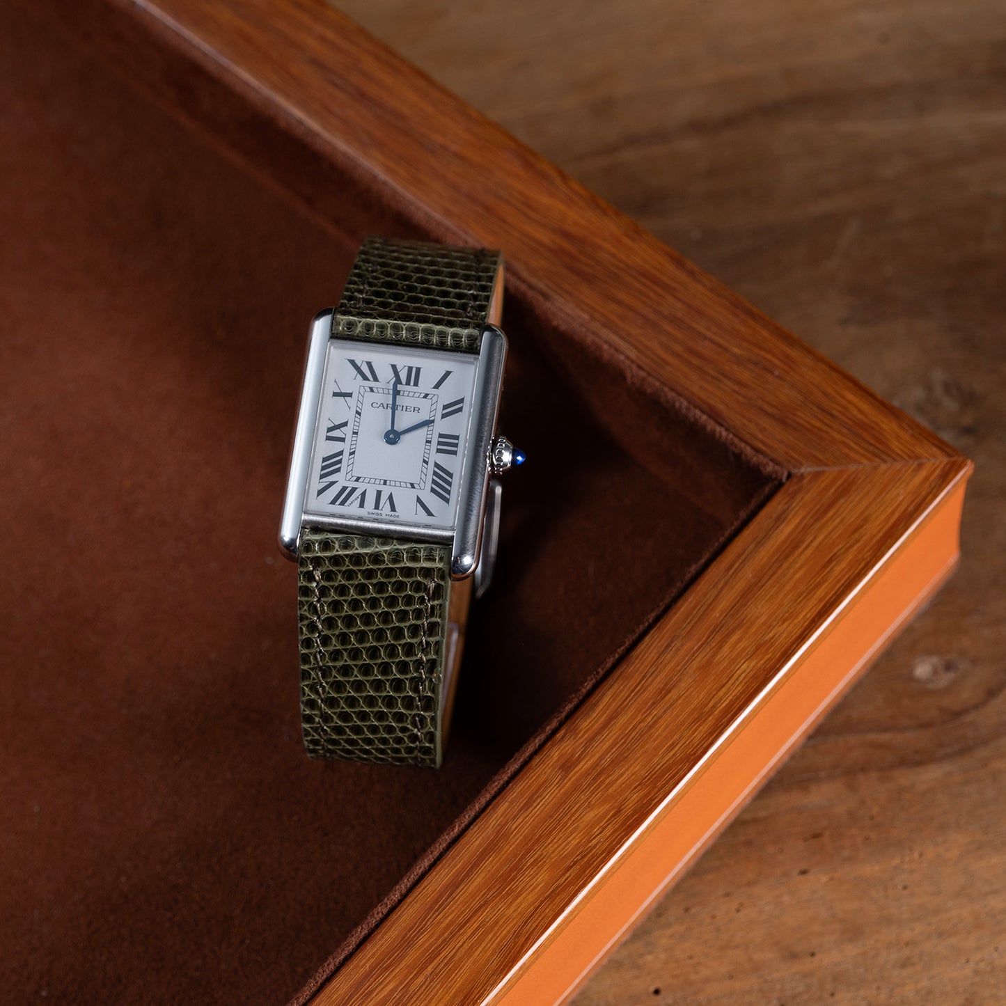 Bracelet lézard Olive