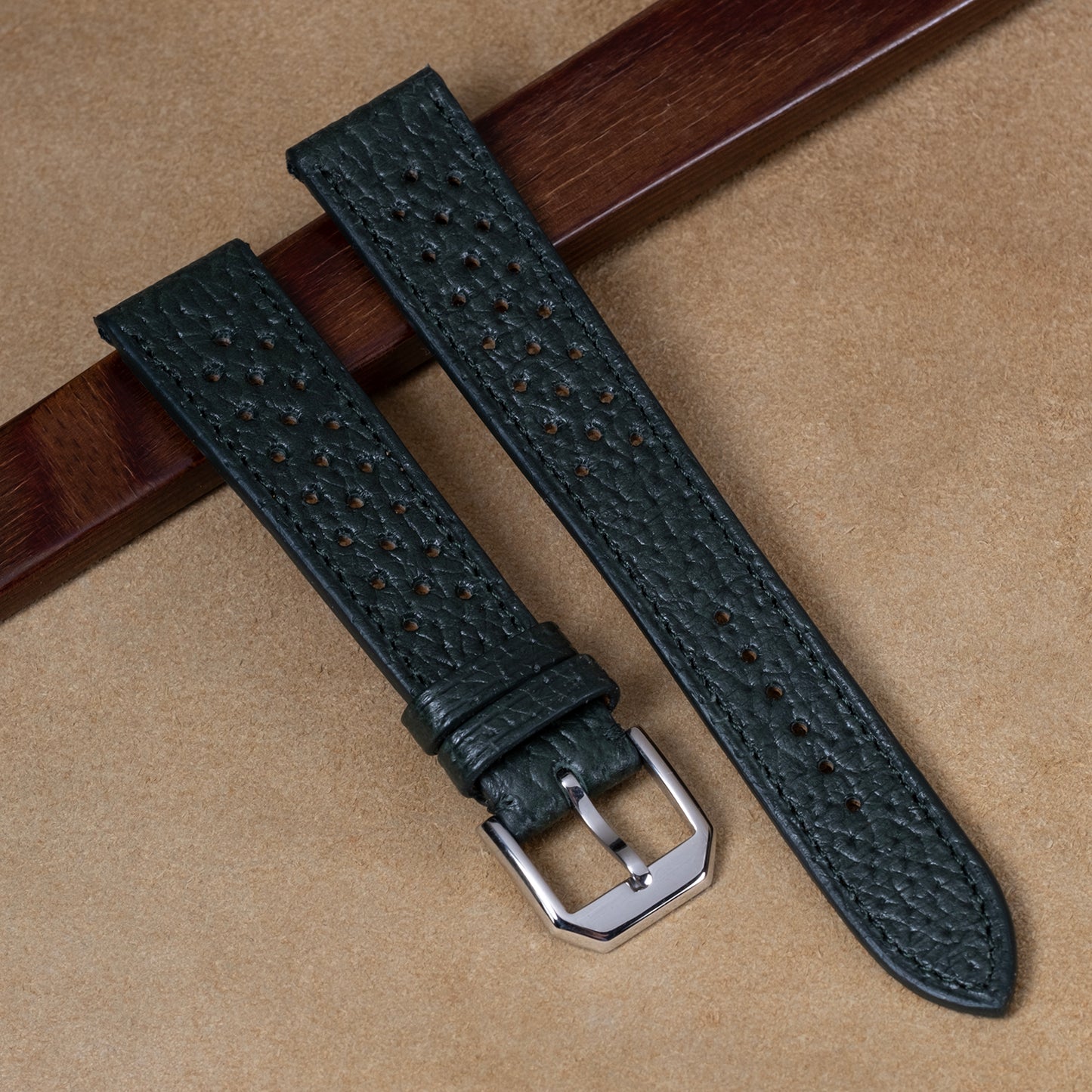 Watch Strap Pigskin green English