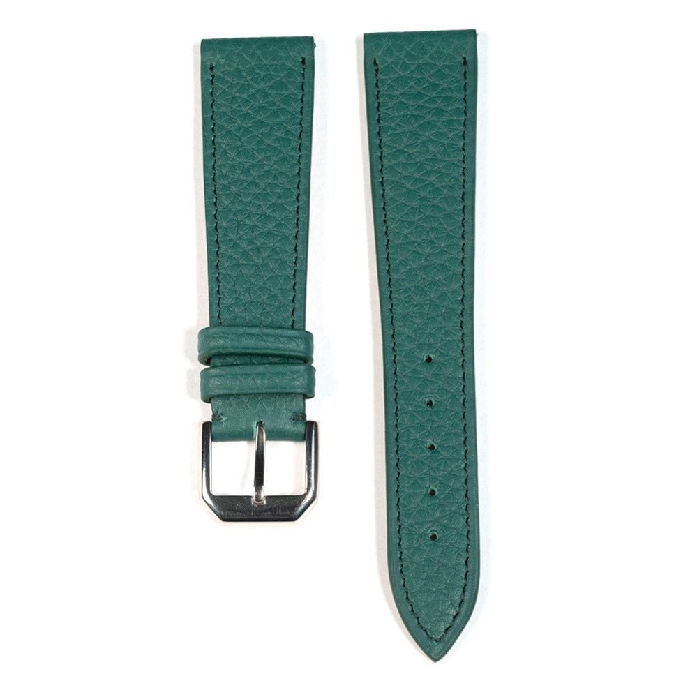 Bracelet de montre taurillon vert - Atelier romane