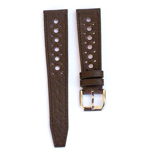 Bracelet rallye pigskin café - Atelier romane