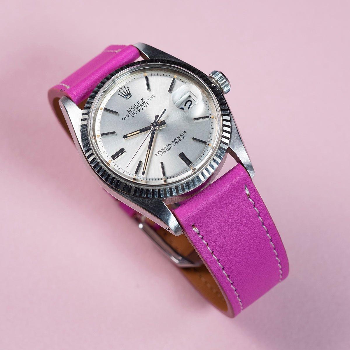 Watch Strap pink calfskin