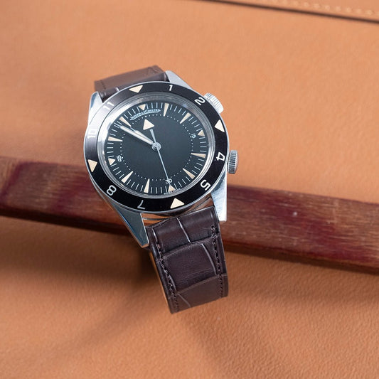 Watch Bands chocolate alligator square scales - Atelier romane