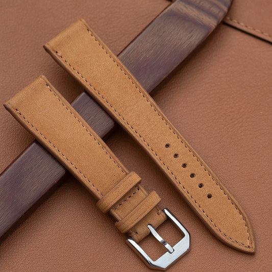 Bracelet de montre nubuck caramel - Atelier romane