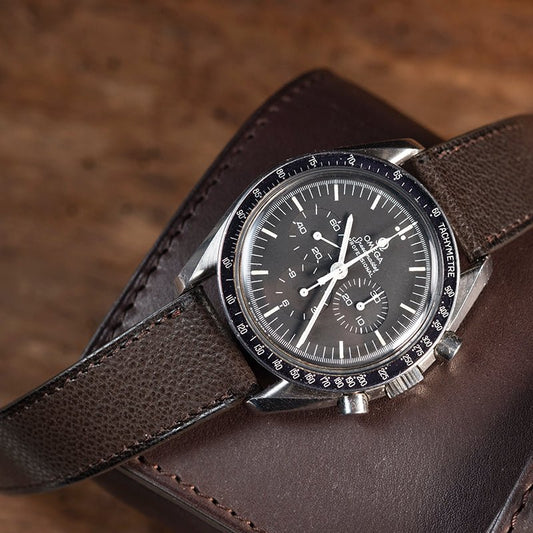 Watch Bands dark brown goat - Atelier romane