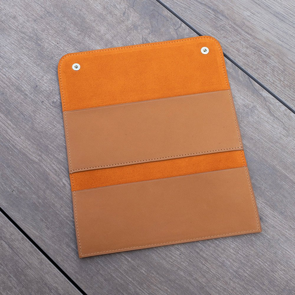 Pochette souple 2 montres naturel - Atelier romane