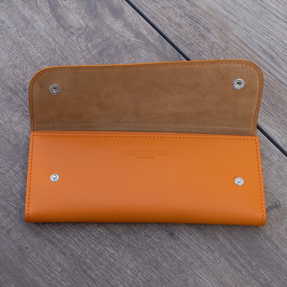 Pochette souple 2 montres orange - Atelier romane