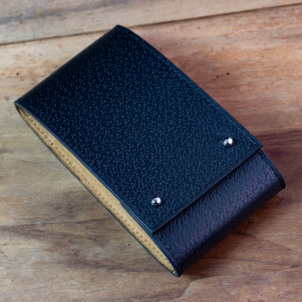 Black pigskin single watch pouch - Atelier Romane