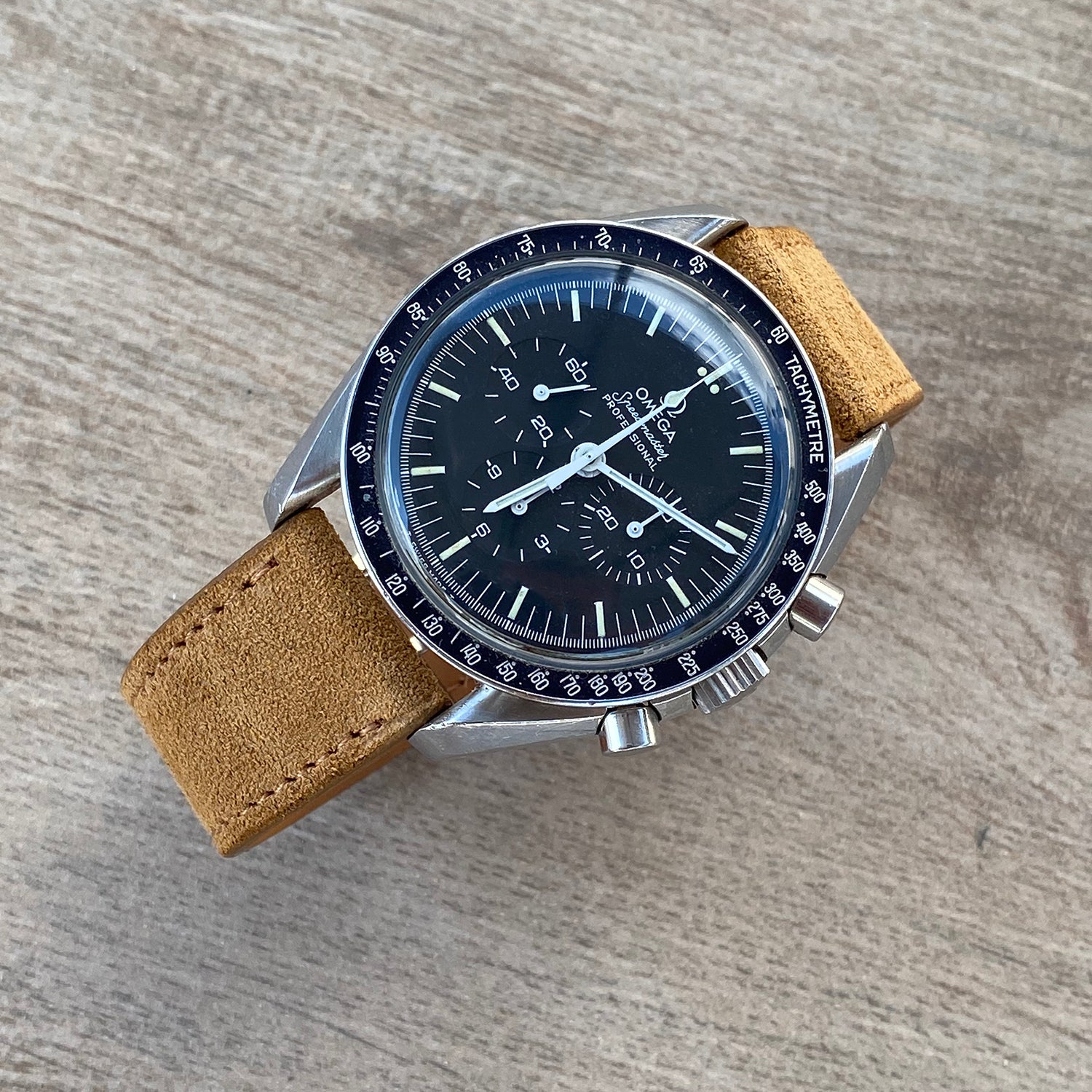 Omega speedmaster suede strap sales