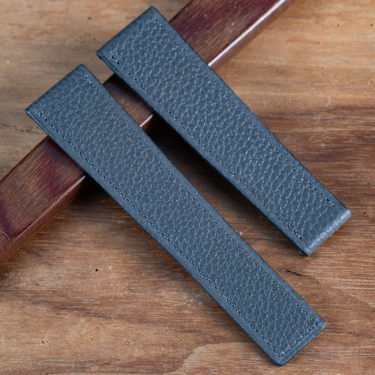 Watch Strap tag heuer buckle compatible grained Grey