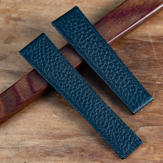 Watch Strap tag heuer buckle compatible grained black