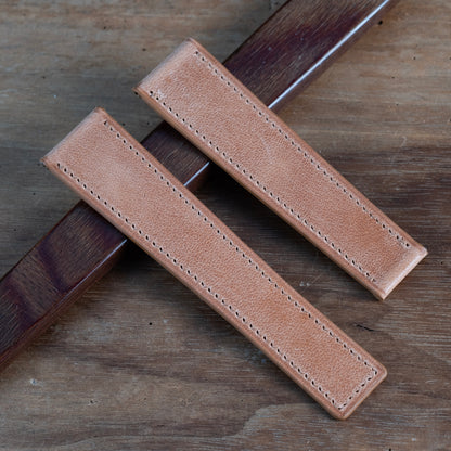 Watch Strap tag heuer buckle compatible  tuscany camel