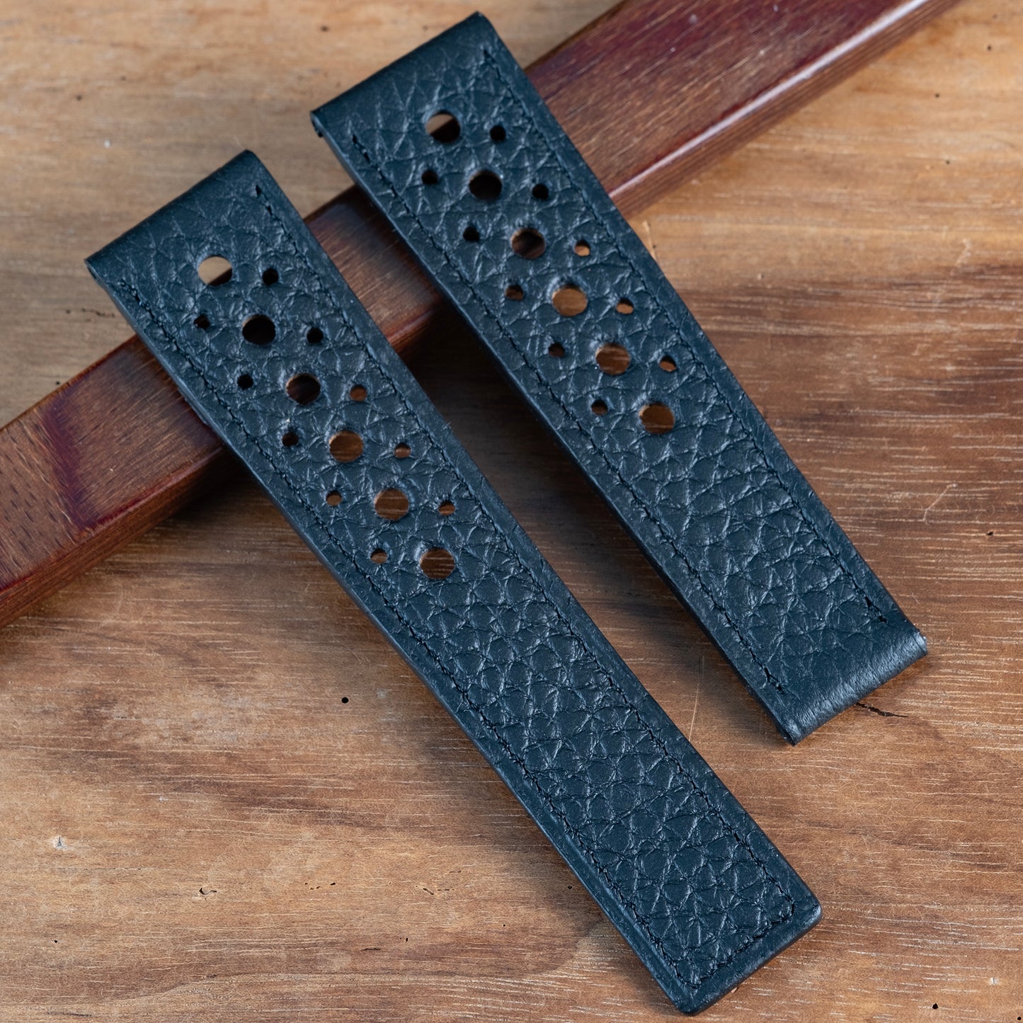 Watch Strap tag heuer buckle compatible grained black