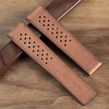 Bracelet compatible boucle tag heuer  tuscany marron