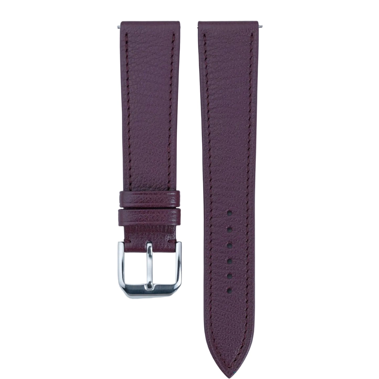 Bracelet de montre chèvre Bordeaux