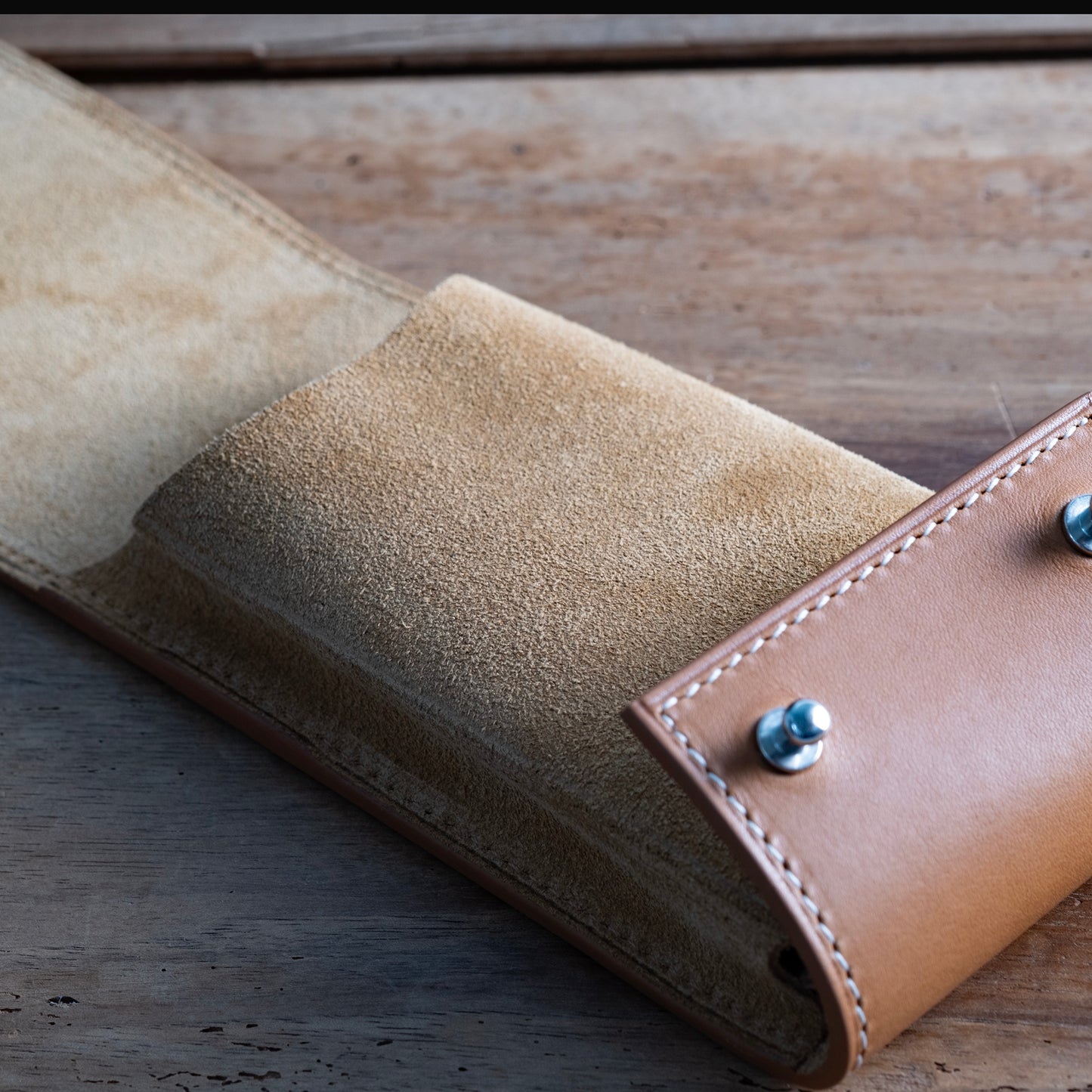 Etui une montre veau sellier naturel