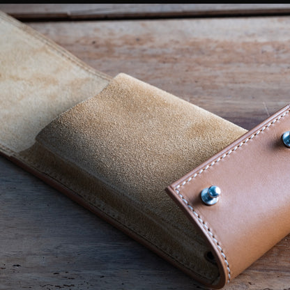 Etui une montre veau sellier naturel