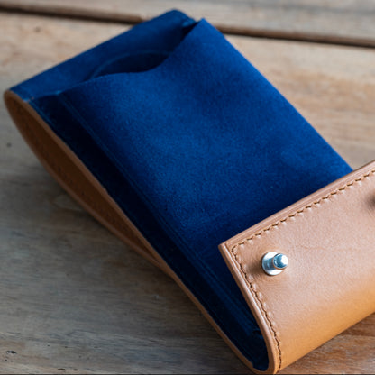 Etui une montre veau sellier naturel