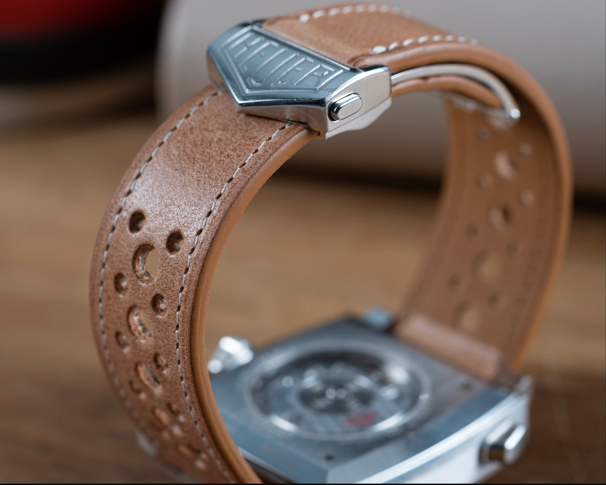 Watch Strap tag heuer buckle compatible tuscany camel - Atelier romane