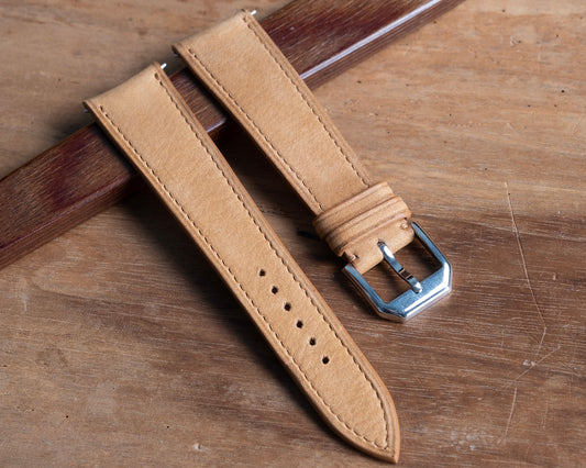 Watch Strap Curved end caramel