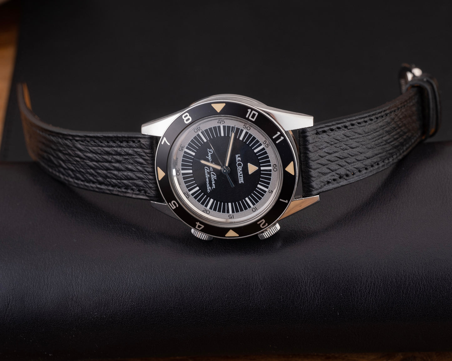 Watch Strap imperial leather Black