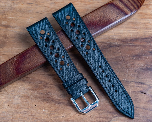 Watch Strap imperial leather Black rally