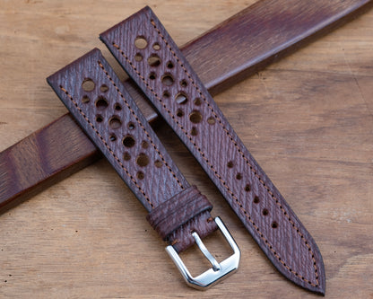 Watch Strap imperial leather Mahogany brown rally