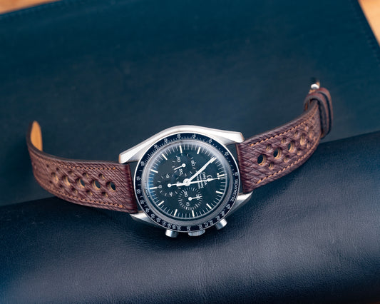 Watch Strap imperial leather Mahogany brown rally