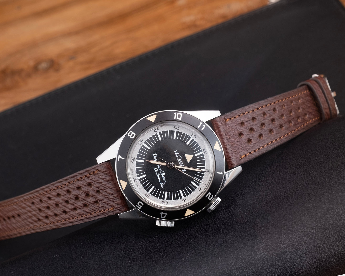Watch Strap imperial leather Mahogany brown racing