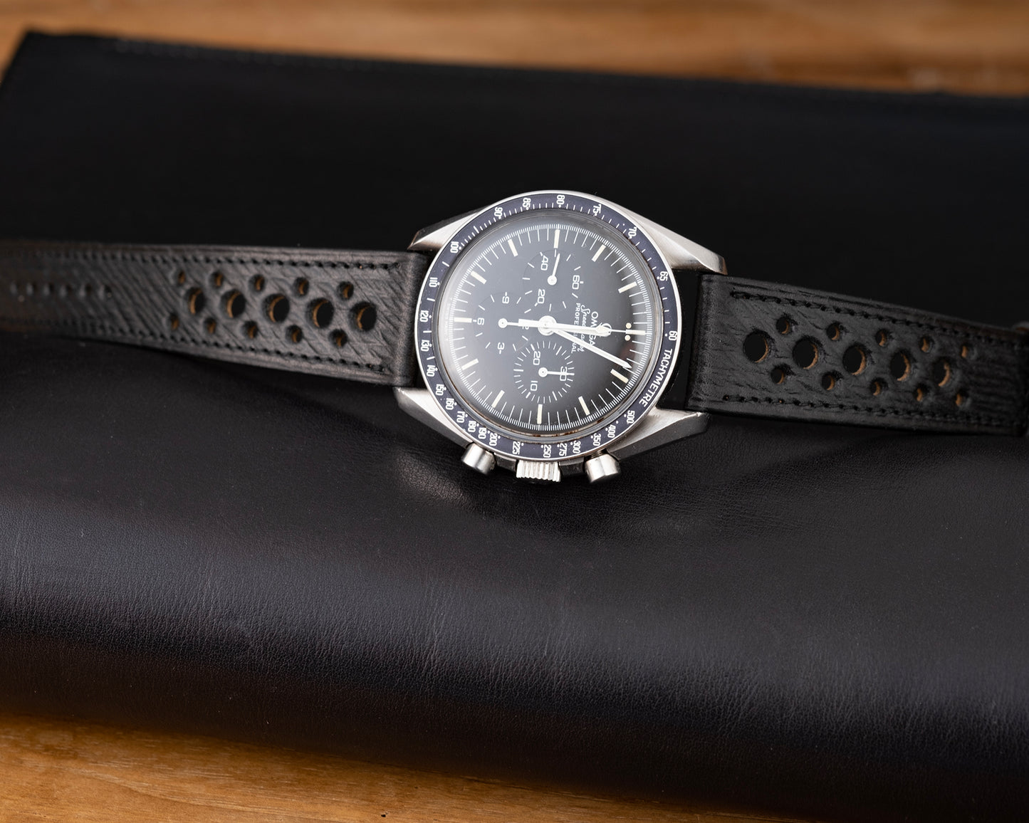 Watch Strap imperial leather Black rally