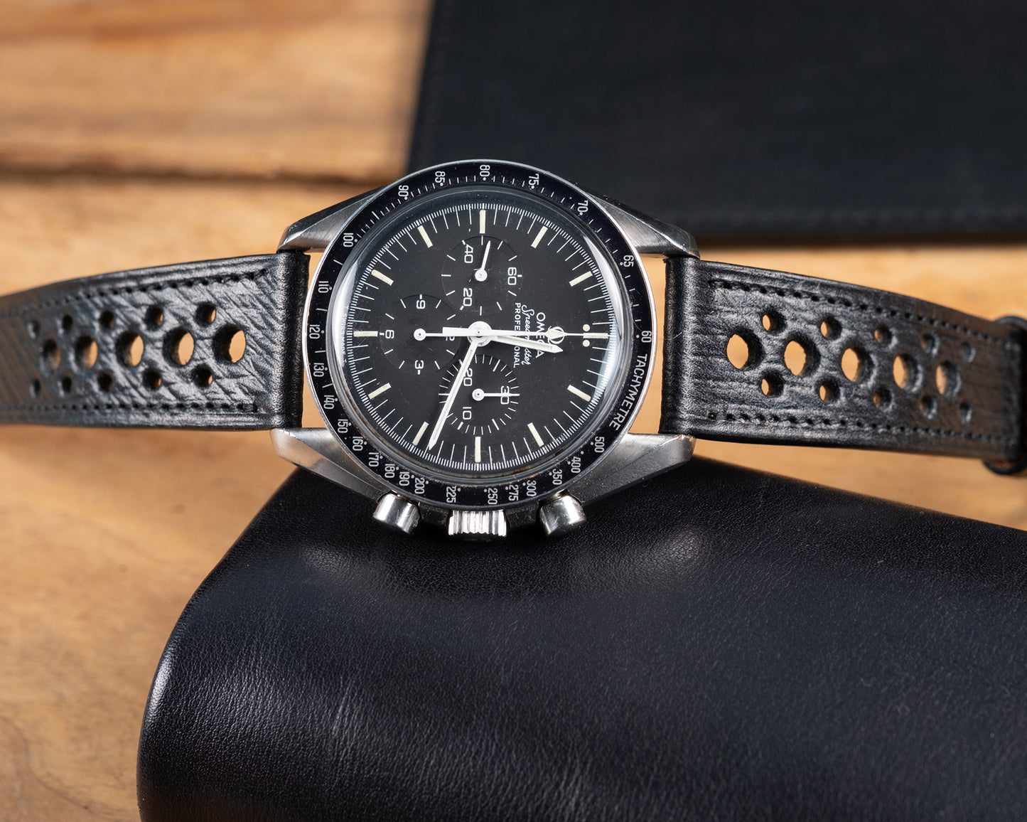 Watch Strap imperial leather Black rally