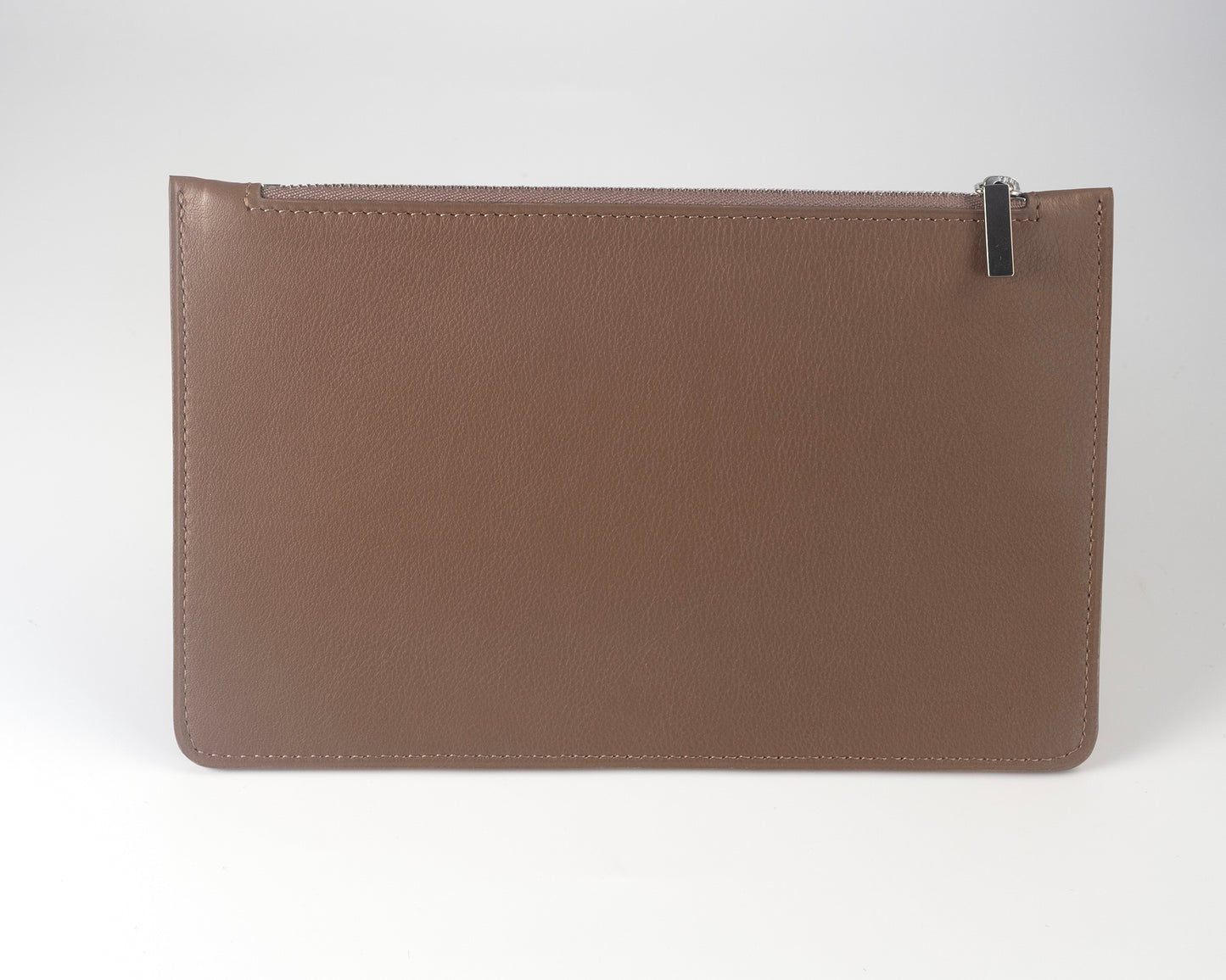 City leather pouch taupe