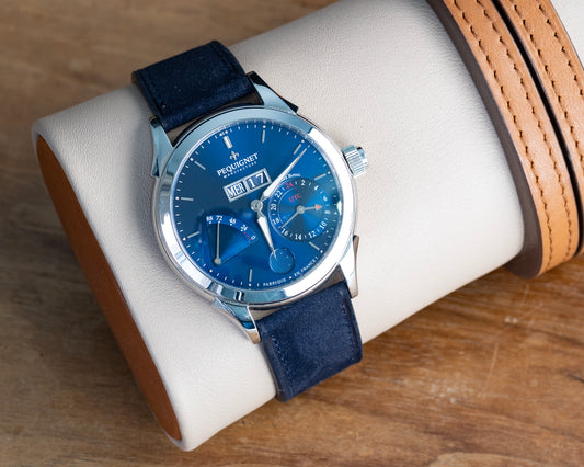 Bracelet de montre nubuck bleu marine - Atelier romane