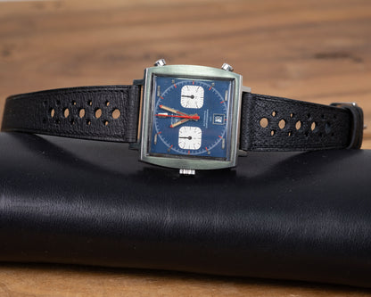 Watch Strap pig skin black rally watch - Atelier romane