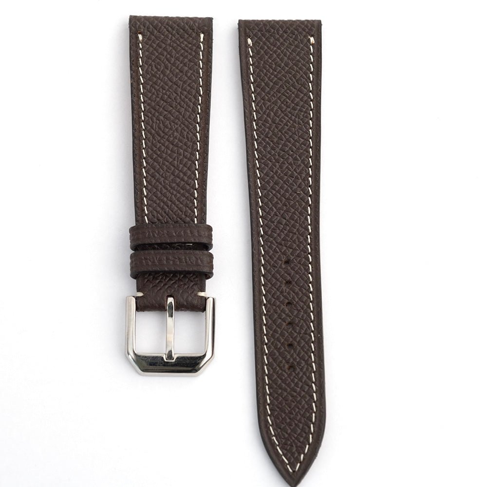Bracelet de montre veau grainé brun - Atelier romane