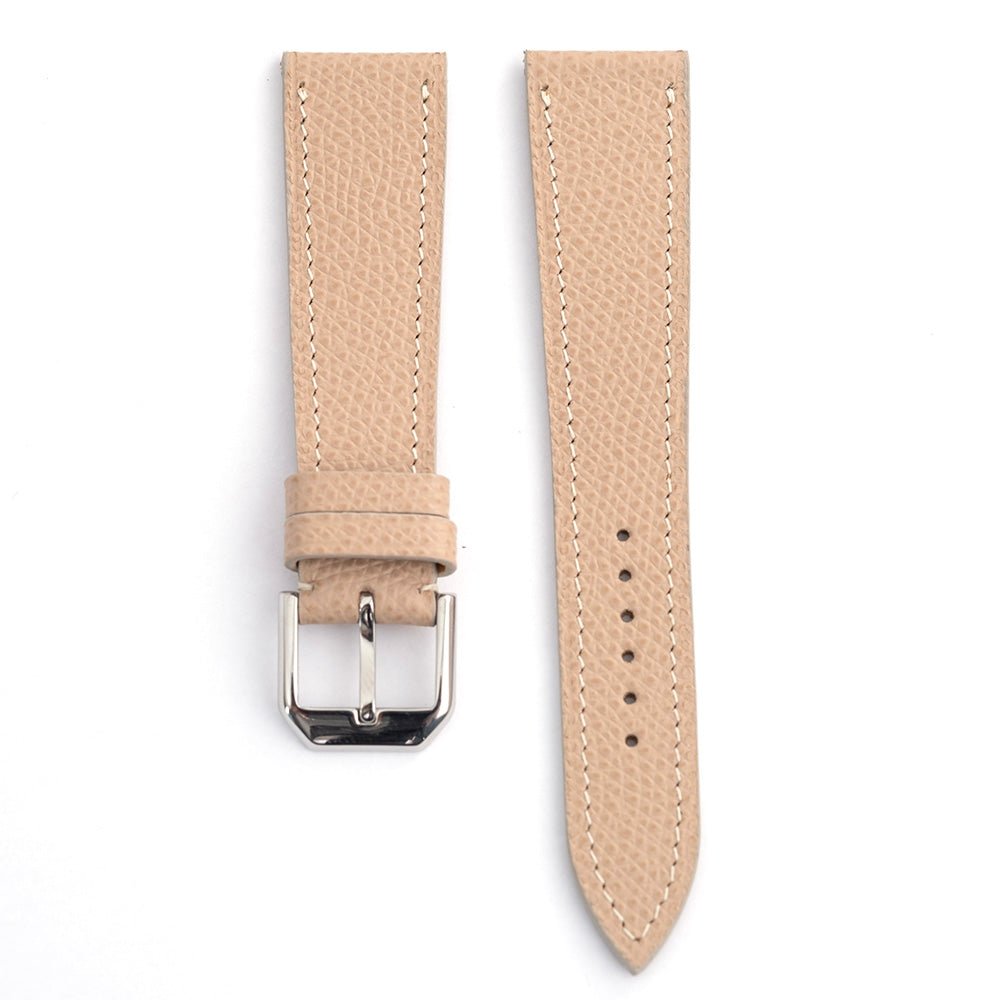 Bracelet de montre veau grainé crème - Atelier romane