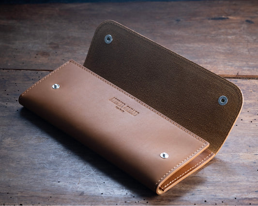 Soft pouch for  2 watches natural